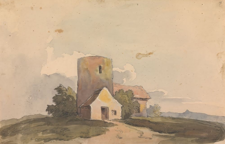 Picture of LANDSCAPE WITH BUILDING STRUCTURE 1805