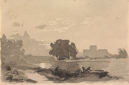 Picture of LANDSCAPE WITH CASTLE IN BACKGROUND