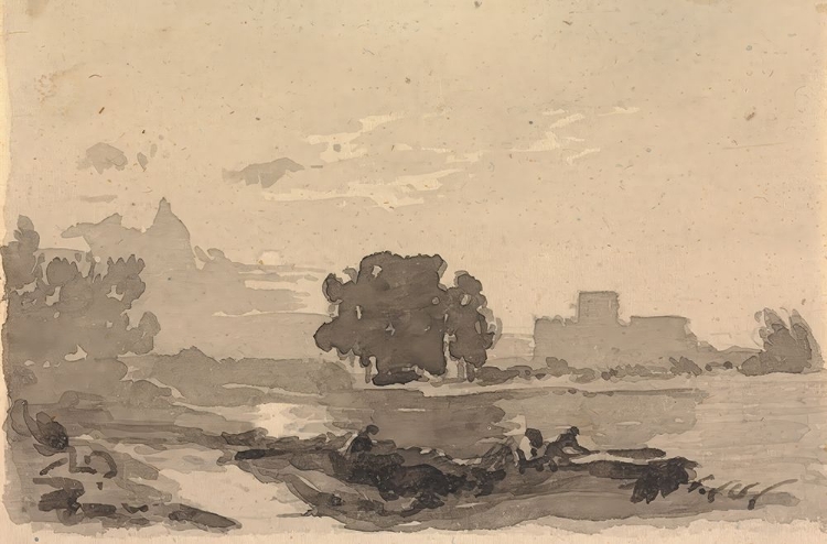 Picture of LANDSCAPE WITH CASTLE IN BACKGROUND