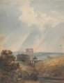Picture of LANDSCAPE WITH CASTLE, HILLS AND MOUNTAINS