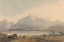 Picture of MOUNTAINOUS LANDSCAPE WITH LAKE AND FIGURE IN FOREGROUND