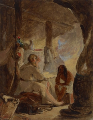 Picture of ROBINSON CRUSOE AND FRIDAY IN THE CAVE