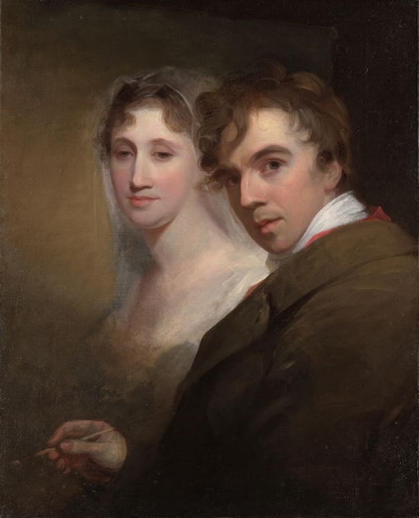 Picture of SELF-PORTRAIT OF THE ARTIST PAINTING HIS WIFE SARAH ANNIS SULLY 1810
