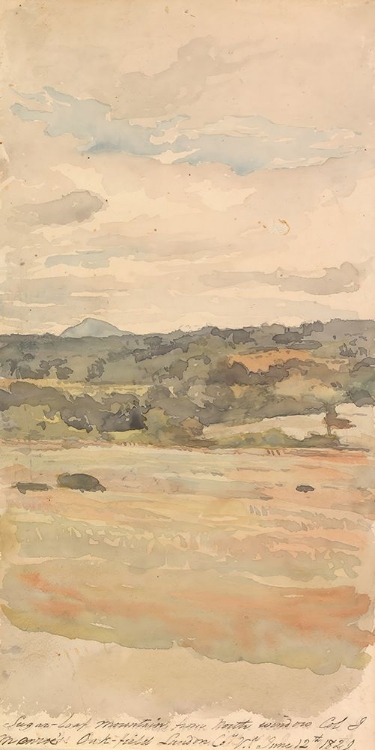 Picture of SUGAR-LOAF MOUNTAIN, FROM NORTH WINDOW, COL. J. MONROES. OAK-FIELD LANDON CO. VA. JUNE 12TH 1829