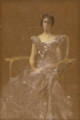 Picture of LADY IN RATTAN ARMCHAIR CA 1895