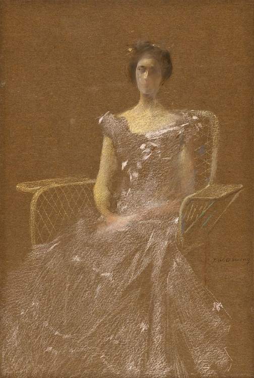 Picture of LADY IN RATTAN ARMCHAIR CA 1895