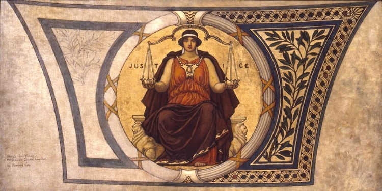Picture of STUDY FOR MOSAIC, WISCONSIN STATE CAPITAL, JUSTICE 1913