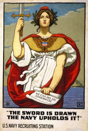Picture of THE SWORD IS DRAWN, THE NAVY UPHOLDS IT 1917