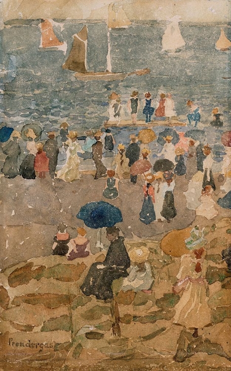 Picture of BEACH SCENE, NORTH SHORE 1896