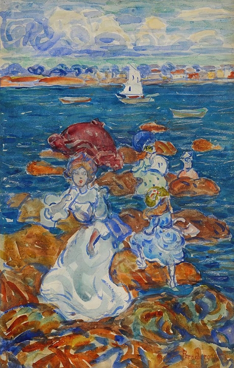 Picture of LOW TIDE FIGURES ON ROCKS 1901