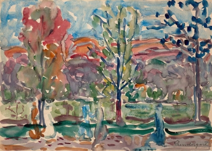 Picture of TREES AGAINST MOUNTAIN