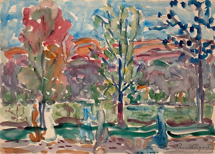 Picture of TREES AGAINST MOUNTAIN