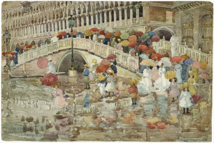 Picture of UMBRELLAS IN THE RAIN 1899