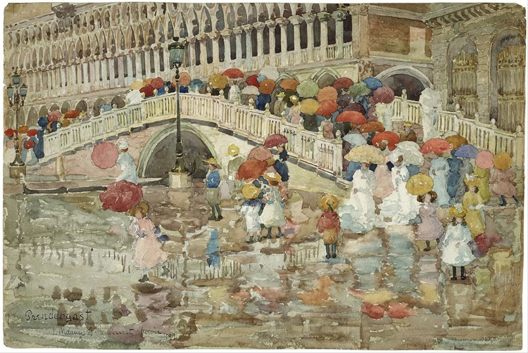 Picture of UMBRELLAS IN THE RAIN 1899
