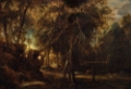 Picture of A FOREST AT DAWN WITH A DEER HUNT 1635