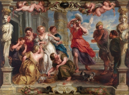Picture of ACHILLES DISCOVERED BY ULYSSES AMONG THE DAUGHTERS OF LYCOMEDES 1630