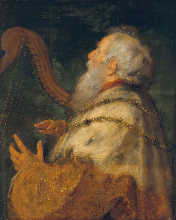 Picture of KING DAVID PLAYING THE HARP 1616