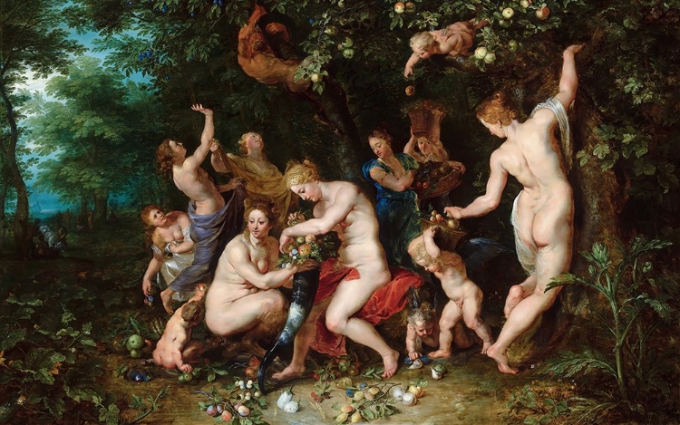 Picture of NYMPHS FILLING THE CORNUCOPIA 1615