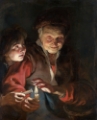 Picture of OLD WOMAN AND BOY WITH CANDLES 1616