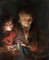 Picture of OLD WOMAN AND BOY WITH CANDLES 1616