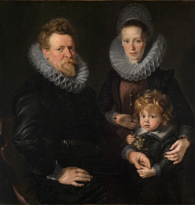 Picture of PORTRAIT OF THE BRUSSELS GOLDSMITH ROBERT STAES, HIS WIFE ANNA AND THEIR SON ALBERT 1610