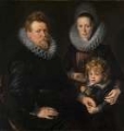 Picture of PORTRAIT OF THE BRUSSELS GOLDSMITH ROBERT STAES, HIS WIFE ANNA AND THEIR SON ALBERT 1610