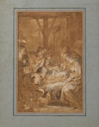 Picture of THE ADORATION OF THE SHEPHERDS 1613 BORDER