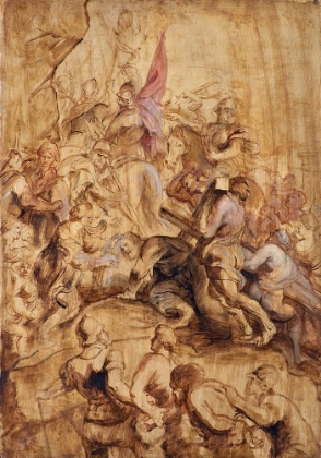 Picture of THE ASCENT TO CALVARY. THE BEARING OF THE CROSS 1634