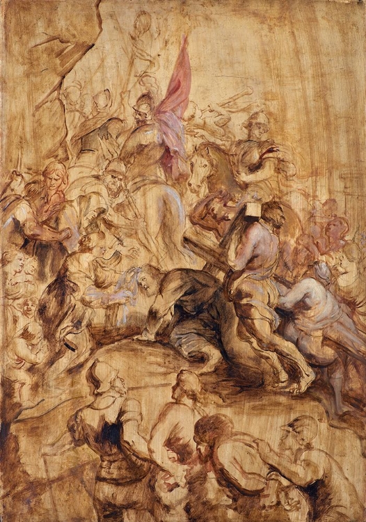 Picture of THE ASCENT TO CALVARY. THE BEARING OF THE CROSS 1634