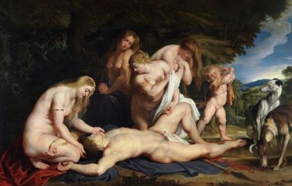 Picture of THE DEATH OF ADONIS WITH VENUS, CUPID, AND THE THREE GRACES 1614