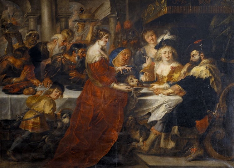 Picture of THE FEAST OF HEROD. SALOME BRINGING THE HEAD OF ST JOHN THE BAPTIST ON A CHARGER