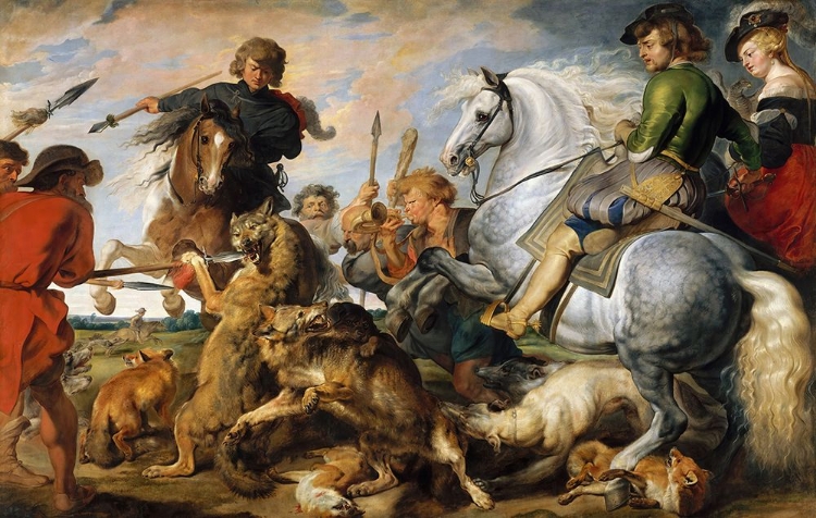Picture of WOLF AND FOX HUNT 1616