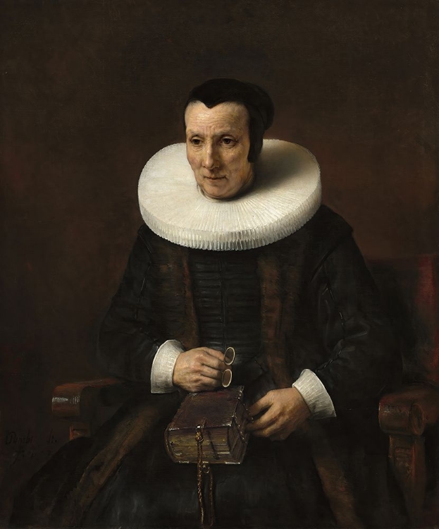 Picture of AN OLD LADY WITH A BOOK 1637