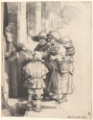 Picture of BEGGARS RECEIVING ALMS AT THE DOOR OF A HOUSE 1648