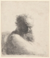 Picture of BUST OF AN OLD BEARDED MAN LOOKING DOWN 1631