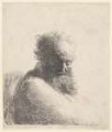 Picture of BUST OF AN OLD BEARDED MAN LOOKING DOWN 1631
