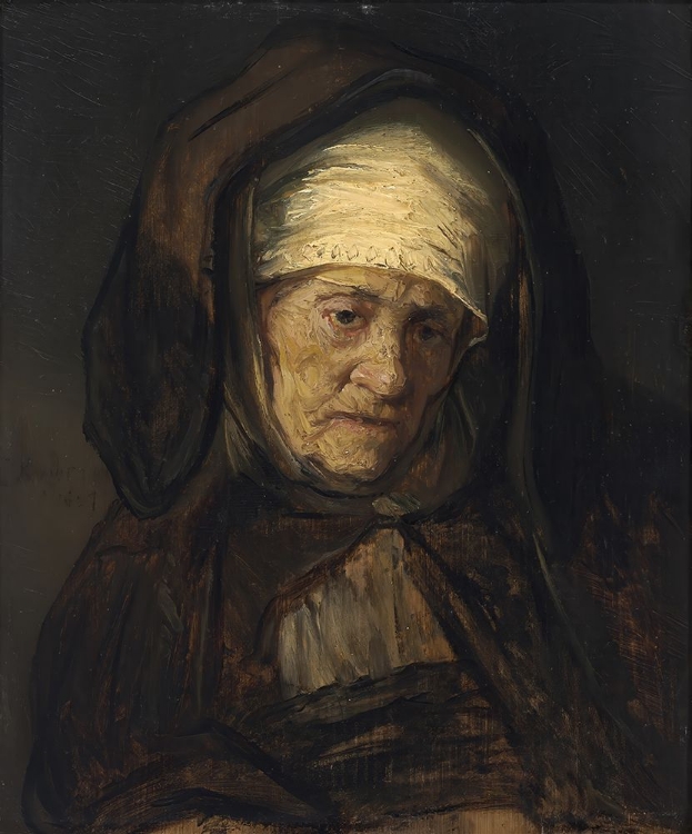 Picture of HEAD OF AN AGED WOMAN 1655