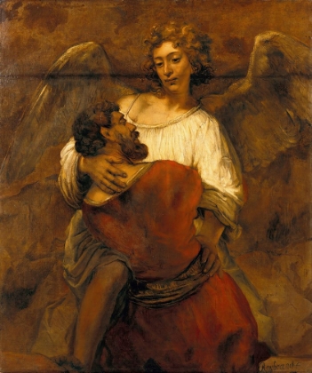 Picture of JACOB WRESTLING WITH THE ANGEL 1659