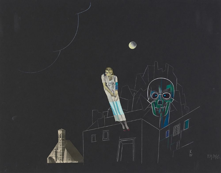 Picture of OHNE TITEL COLLAGE FRAU MOND UND TOTENKOPF 1942