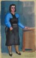 Picture of OHNE TITEL FRAU IN BLAUER BLUSE UND SCHWARZEM KLEID 1943