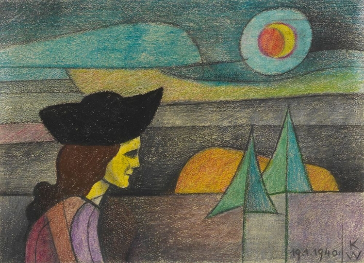 Picture of OHNE TITEL FRAU MIT SCHWARZEM HUT 1940