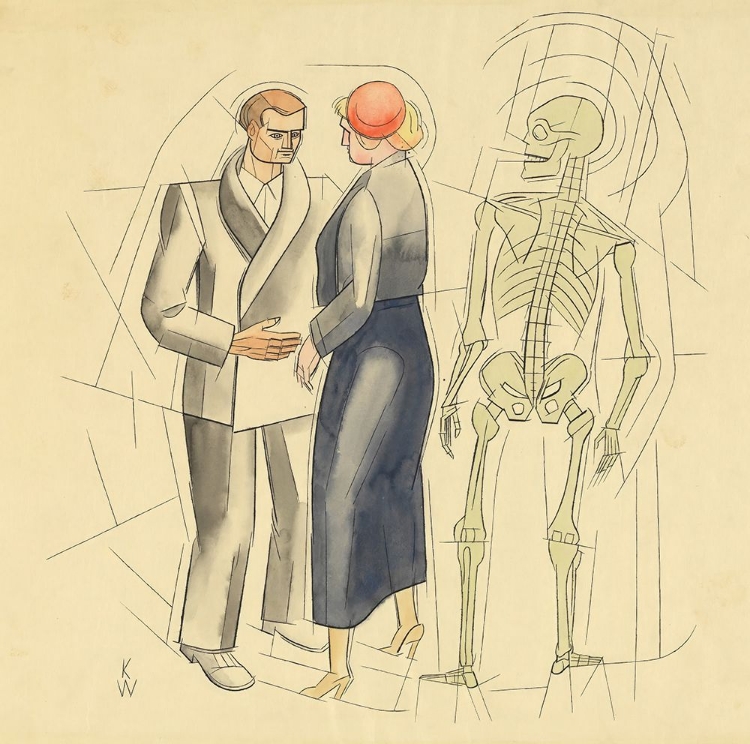 Picture of OHNE TITEL MANN FRAU UND SKELETT 1935