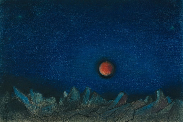 Picture of OHNE TITEL ROTER MOND UBER TRUMMERLANDSCHAFT 1942