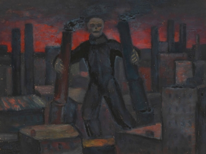 Picture of OHNE TITEL TOD MIT RAUCHENDEN SCHLOTEN 1930