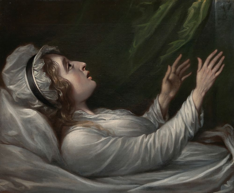 Picture of SARAH TRUMBULL, SARAH HOPE HARVEY ON HER DEATHBED 1824