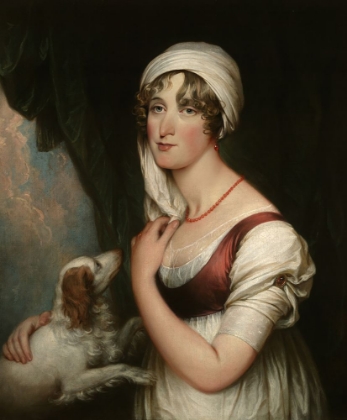 Picture of SARAH TRUMBULL WITH A SPANIEL 1802