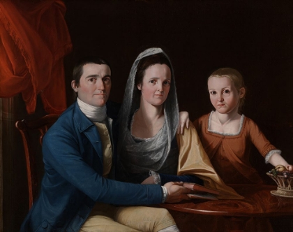 Picture of JONATHAN TRUMBULL, JR. WITH MRS. TRUMBULL EUNICE BACKUS AND FAITH TRUMBULL 1777