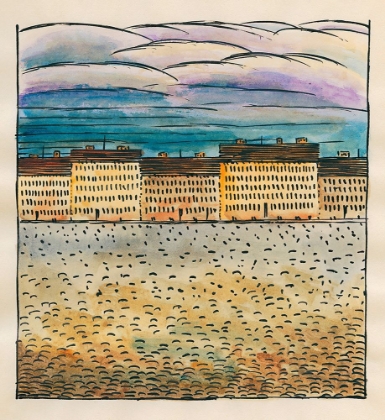 Picture of KOMPOSITION AUS PFLASTER UND WIESE III 1924