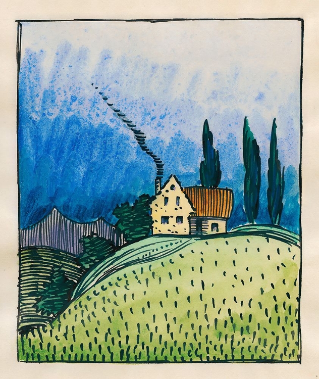 Picture of KOMPOSITION AUS PFLASTER UND WIESE IX 1924