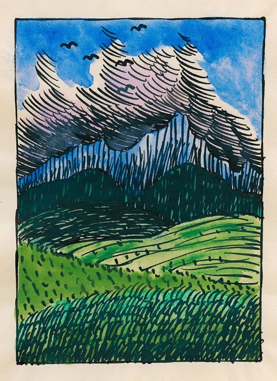 Picture of KOMPOSITION AUS PFLASTER UND WIESE VIII 1924